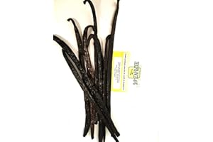 TEXIVANILLE Vainas de vainilla bourbon madagascar- grado A - Orgánico de primera calidad -14-18 cm- 10 Vainas