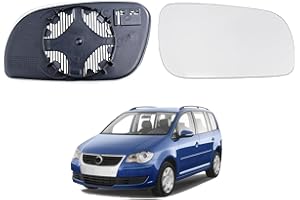 Hebstw Spiegelglas Ersatz für VW TOURAN 2003-2010, Ersatz Spiegelglas Heizbar, Spiegelglas Außenspiegel Glas, Beheizbar Rückspiegelglas (Rechts)