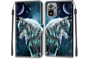 SIENIANLINE Funda para Xiaomi Redmi Note 10 4G / Xiaomi Redmi Note 10s, Funda Magnética con Tapa, Cubierta Protectora de Cuero PU para Xiaomi Redmi Note 10 4G / Xiaomi Redmi Note 10s