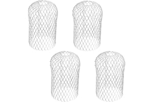 Aobuviou 4pcs Metal Downpipe Leaf Guard Gutter Mesh Easy Install Gutter Downpipe Unblocker to Keep Down Pipe Clear Drain Pipe Covers to Stop Leaves, Roll Leaf, Muck,Moss and Other Debris