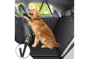 ‎ANGOONI Angooni Autoschondecke Hund Rücksitz (135 × 145 cm) - Hundedecke Auto Rückbank mit Sichtfenster und Seitenschutz - Wasserdicht rutschfest - Rückbank Hundeschutz für Autos, LKWs, SUVs.