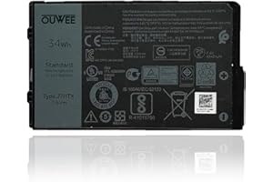 OUWEE K KYUER 34Wh J7HTX 7XNTR Laptop Akku für Dell Latitude 12 7202 7212 7220 Rugged Extreme Tablet 12" Series 2JT7D 02JT7D FH8RW J82G5 VW5Y4 451-BBOR 451-BCCO 451-BCDH 4342mAh 4-Cell 7.6V NoteBook Battery