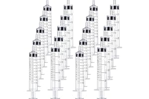 LTKJ 20 jeringas de plástico de 10 ml/20 ml con medición, múltiples usos herramientas de jeringa de medición para medir, regar, rellenar