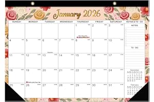 DONFULFIP Calendario de pared de julio de 2025 a diciembre de 2026, calendario mensual de 18 meses para rastrear eventos y citas, con calcomanías de planificador para oficina y familia, 17 x 12 pulgadas