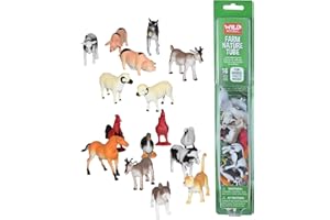 Wild Republic Nature Tube Azienda Agricola, Tubi Con Animali Di Plastica, Set Pupazzetti Di Animali, Regalo Di Compleanno, Ideale Per Giochi Interattivi