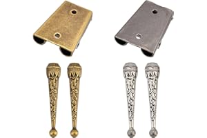 SUPERFINDINGS Corbatero Hierro Bolo Tie Parts Kit 2pcs Bolo Tie Tips Reemplazo de Las Tapas de los Extremos Bolo Tie Slide Broche con 2 Piezas de Extremo de Cable de Aleación para Hacer Bolo Tie