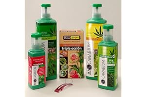BRICOLEMAR Set de productos esenciales para el cultivo de plantas Canabium + Llavero Regalo (Canabium Plus + Insecticida Triple Acción 100ml)