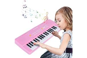 VERDANTREE Piano Enfant pour 2 3 4 5 6 7 8 Ans, Clavier de Piano pour Enfants avec Micro, 37 Touches Clavier Enfant Multifonctions Musical Clavier Piano Cadeau d'anniversaire Jouets Éducatifs