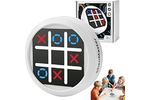 LTFIOON Tic TAC Toe Bolt Juego Electrónico 4 en 1, Consola de Puzzle Eléctrico para Niños y Adultos, Idea de Regalo para Viajar y la Familia (Blanco)