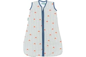 MOLIS & CO molis&co - Gigoteuse pour bébé - Gigoteuse Bébé Tog 1-100% Coton (Oeko-TEX) - Changement de Couche à accès à Zip Facile - Turbulette pour Bébé, Fille Garçon - Mushrooms (0 à 6 Mois)