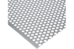 BESTELL_DEIN_BLECH Lochblech Stahl Verzinkt RV 8-12 1,5 mm stark Individueller Zuschnitt nach Maß (1000 mm x 400 mm)