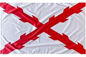 Durabol Bandera Cruz de Borgoña Imperio Español Águila Bicéfala Cruz de San Andrés Sagrado corazon Tercios Morados 150 x 90 cm Satén Brillante (Borgoña)