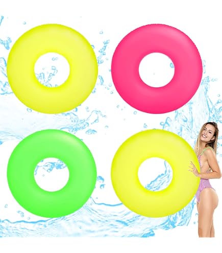 Zwemringen voor kinderen van 6-12 jaar, transparante opblaasbare zwembaddrijft rubberen ring, 76 cm blauwe zwembadvlotter zwembuizen, zomer zwemwater strandspeelgoed, zwembadfeestdecoraties