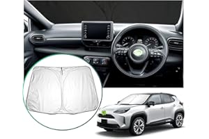 SHAOHAO Compatible con Toyota Yaris Cross 2021 2022 2023 Parasol de tela recubierta de plata parasol plegable, protección UV y térmica, accesorios para parabrisas
