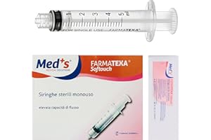 FARMAC-ZABBAN 100 Siringhe monouso sterili da 5 ml attacco LUER LOCK - Siringa sterile senza ago