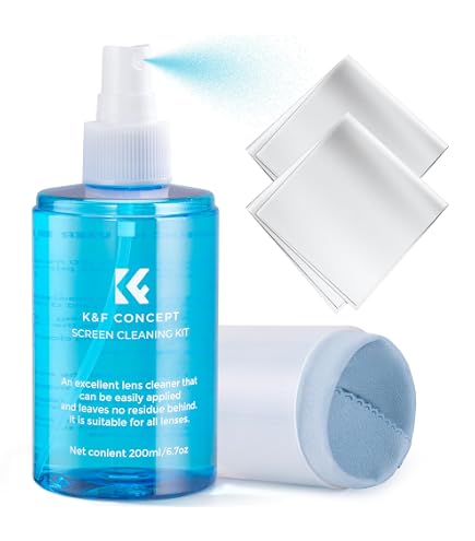 Kit Pulizia Schermo 500ML + Spray 30ML + 3 Panni Microfibra XL 30x30CM – Detergente per Monitor PC, TV OLED, LED, LCD, Laptop, Smartphone e Tablet – Compatibile con Occhiali e Fotocamere