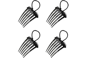HAOXYO 4 Stück Haarkamm Zum Stecken,Steckkamm Haare,Einsteckkamm,Neue Flauschige Kämme,Pferdeschwänze,Modische Haaraccessoires,Praktische und Schicke Frisuren