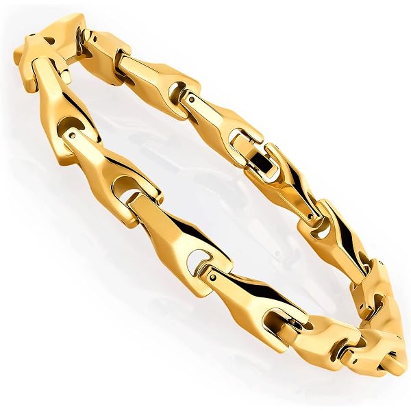 H&J Jewelry 8.5 Inch 11mm Heavy Cuban Curb Chain Bracelet For Men – Stainless Steel With Silver/Gold/Black Plated Options
