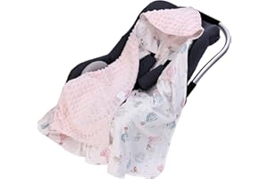 ‎AMO NENES amo nenes Baby Einschlagdecke 100% Baumwolle, Universal Einschlagdecke Babyschale 90 x 90cm, Alle Jahreszeiten (Heißluftballonwolken)