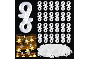 ISparbox Crochets Guirlande Exterieur Blanc, 120 Pièces Crochet Gouttière, Crochets à Lumières de Noël, Accroche Guirlande, pour Suspension Guirlandes Lumineuses de Noël Décorations de Sapin de Noel