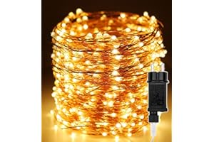 ERWAWEE Luci Albero di Natale 50M 500 LED, Filo di Rame Catena Luminosa Impermeabile Luci di Natale da Esterno Interno Stringa Natalizie Decorazioni per Festa,Nozze,Casa, Giardino,Balcone,Matrimonio,Halloween