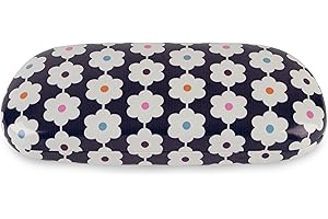 LAGO TERRA Retro Floral Print Hard Shell Glasses/Sunglasses Case