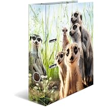 Classeur A4 HERMA 7 Cm Suricates – Motif Animaux Mignons, Pour École Bureau Enfants Et Ados