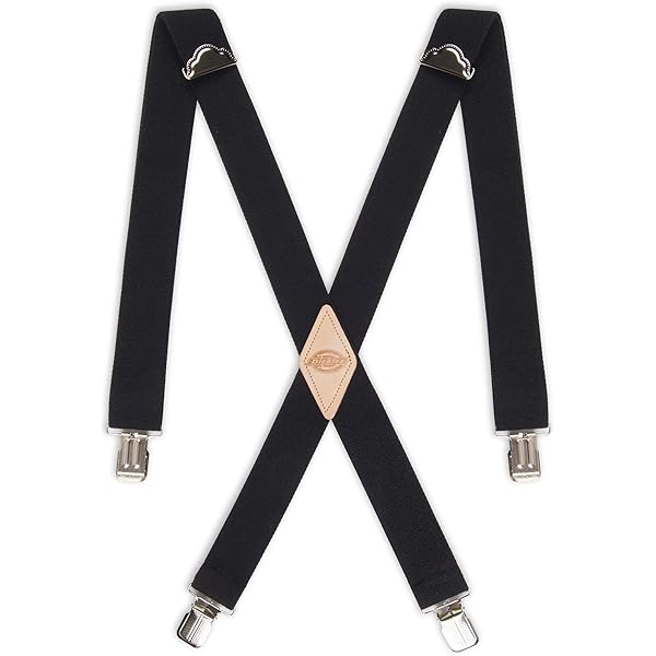 Dickies Men's 1-1/2 Solid Straight Clip Suspender,Charcoal,One Size