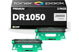 TONER PACK DR1050 Tambor de Imagen Compatible para Brother DR-1050 DCP-1510 DCP-1512 DCP-1610W DCP-1612W HL-1110 HL-1112 HL-1210W HL-1212W MFC-1810 MFC-1910 MFC 1910W (2 Unidades)