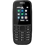 Nokia 105 Mobiltelefon (1, 8 Zoll Farbdisplay, FM Radio, 4 MB ROM, Dual-Sim) Schwarz, Version 2019