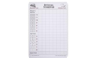 Yellow Mountain Imports Lot de 3 Carnets de Score pour Dominos Train Mexicain et Chicken Foot - 180 Pages