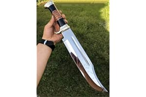 Hunting Bowie Knives' Full Tang Knife With Sheath, 18 Inches Razor Sharpe Knife, Handmade Unique Gift-For Man, Camping Outdoor (Survival Knife)