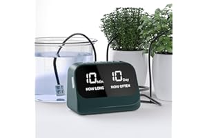 MCHERRY Automatic Plant Watering System,Plant Self Watering System Automatic Drip Irrigation Kit with Programmable Timer, LED Display, USB Power Indoor Irrigation System for Potted Plants (Green)