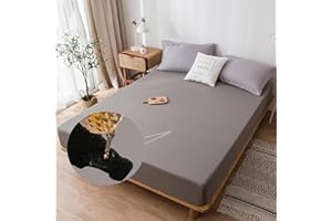 RHZXD Matratzenschoner 140x200cm Spannbettlaken, Inkontinenzunterlage Waschbar wasserdichte Matratzenauflage, Spannbettlaken 140x200cm Bettunterlage Wasserdicht Milbenschutzbezug