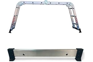 BTF | Base Estabilizadora Escaleras Multiusos 3x4, 63 cm de largo, perfil 65x25 mm | Distancia entre agujeros 370 ± 5 mm | Para Escaleras Multiusos BTF-BEST63