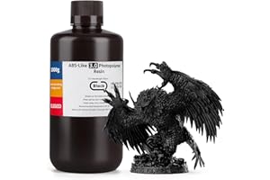 ELEGOO Résine ABS Like 3.0, Noir 1000g, Résine d'Imprimante 3D Photopolymérisation UV 405 nm pour Impression 3D LCD/DLP, avec Résistance et Ténacité Améliorées, Haute Précision, Faible Viscosité