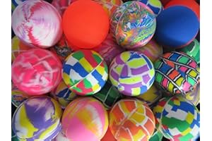 MVS Wholesale Lot de 15 petites balles rebondissantes de 25 mm, idéales pour les sacs de fête, les piñatas, les bas de Noël, les jouets d'argent de poche, multicolore