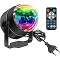 Boule Disco, SEBRUANC Mini LED Party Lights Contrôle de la musique DJ Rotatives Lampes de scène 3W RGB avec télécommande pour la maison, les fêtes d'anniversaire, les fêtes de Noël 1pc