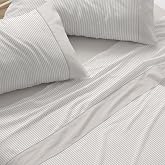 Burrito Blanco | Bed Sheet Set 100% Cotton 80 Greige | 3 Pieces: Fitted Sheet, Top Sheet and Pillowcase | 144 Thread Count |