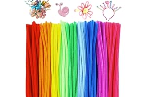 pangdapengpeng 200 Pezzi Scovolini Colorati per Lavoretti, Steli in Ciniglia Pipa Scovolini, Fili di Ciniglia Modellabili per Progetti di Arte e Artigianato Fai Da Te (Colori Misti)