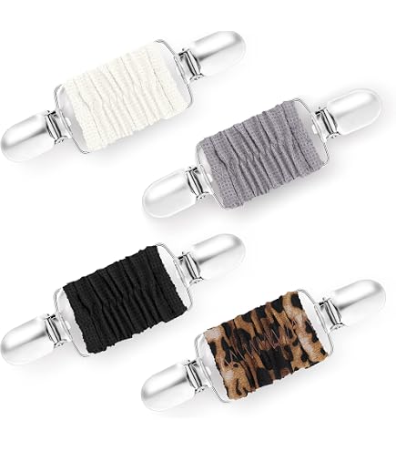 12 Stück Cardigan-Clips Mit Perlen – Kleidungsbroschen In Champagner, Grau & Weiß