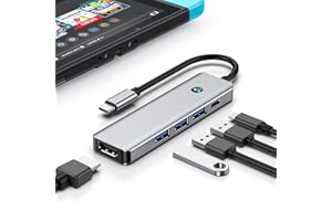 BKELHS Switch Dock for Nintendo Switch 2, 5 in 1 USB C Hub Switch TV Adapter with 4K HDMI, 3 USB A Port, USB 3.0, Type C PD 100W, Switch OLED Docking Station, for Samsung Dex S25, MacBook, iPad, Steam Deck