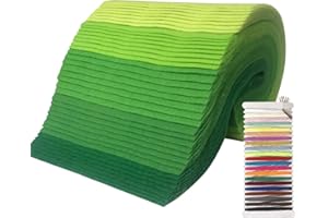 JSJSYO 40pcs Soft Felt Fabric Sheets, 20x30cm, 5 Colours for DIY Art and Craft, St. Patrick, Easter Decorations (Green)