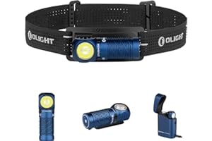 OLIGHT Perun 3 Mini Premium Edition Headlamp 1200 Lumens LED Head Torch, Rechargeable Headlight with Red Light Option, Ideal for Camping, Working, Repairs and Outdoors (Midnight Blue)