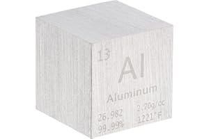 PATIKIL Aluminiumwürfel Metall Element Hochdichter Block Reines Periodensystem Element Würfel Magnesium Block für Elementsammlungen Experiment, 1 Zoll