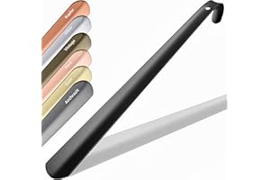 ‎JK TRADE JK Trade® 42cm STABILER Edelstahl Schuhlöffel Lang | 2mm polierter Metall Schuhanzieher Lang zum Stehen | Schnell & Einfach | optimierte Länge & Breite | Shoe Horn | Business | Aufhängbar