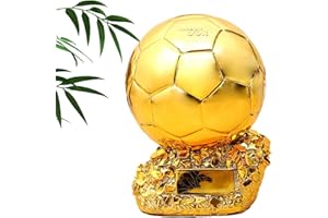 Wukesify Trophée Du Ballon D'or Football, Trophées De Football La Coupe Monde, Ligue Des Champions D'or, Cadeaux Commémoratifs Meilleur Joueur