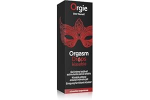 ORGIE Gotas Besables Estimulantes para el Clítoris – Orgasm Drops Kissable | Gel Íntimo con Efecto Calor y Frescor | Sabor Manzana | Apto para Sexo Oral y Orgasmos Intensos | 30ml con Gotero | +150 Dosis