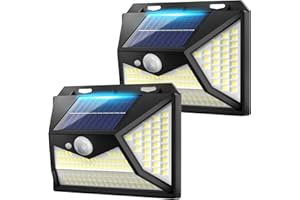 ‎RISEMART RISEMART Lampe Solaire Exterieur, 153LED Lumiere Solaire Exterieur avec Detecteur de Mouvement Étanche Eclairage Exterieur Solaire Spot Led ​Sans Fil pour Jardin,Terrasse,Garage