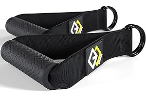 GJELEMENTS Mangos de Resistencia - Manijas para Bandas Elásticas y Estación de Polea de Cable - Agarres para Ejericios, Accesorio de Gym, Fitness, Entrenamiento de Fuerza, Culturismo, Deporte